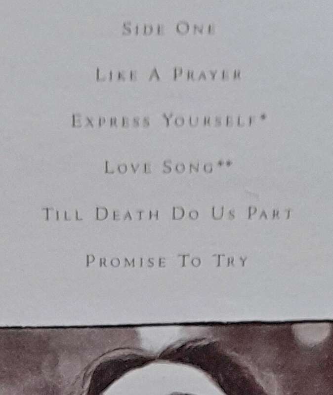 Madonna - Like A Prayer (Vinyl LP) VG Qaulity