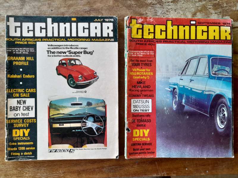 8 x Technicar Magazines -- 1974-1975