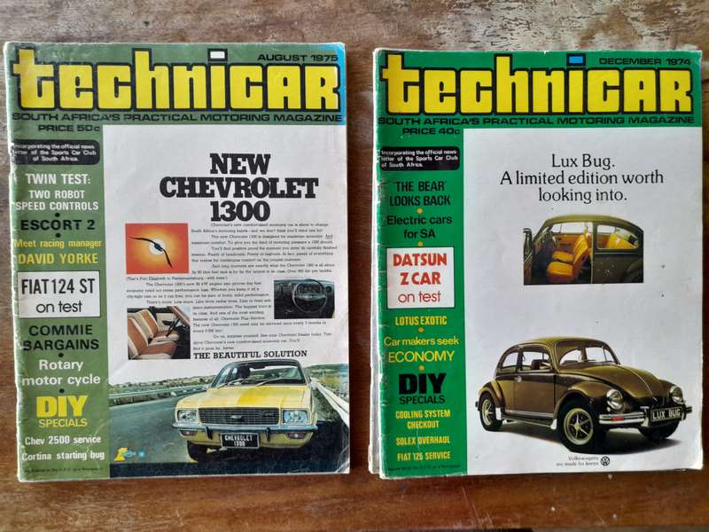 8 x Technicar Magazines -- 1974-1975
