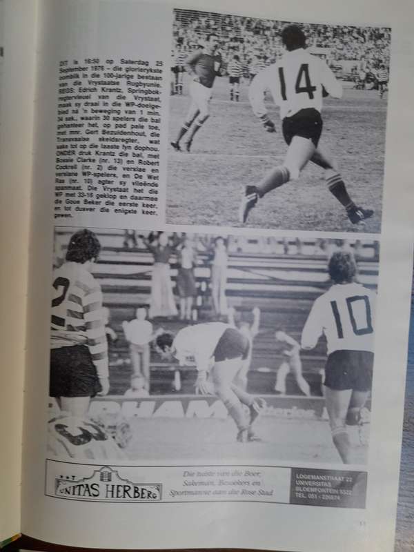 VRYSTAAT - 100 Jaar van Hardlooprugby - 1895 tot 1995 - by Frikkie van Rensburg