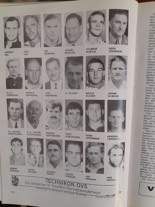 VRYSTAAT - 100 Jaar van Hardlooprugby - 1895 tot 1995 - by Frikkie van Rensburg