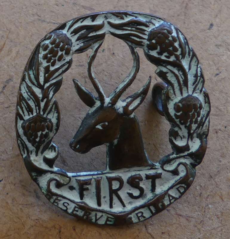 SADF - First Reserve Brigade Cap Badge