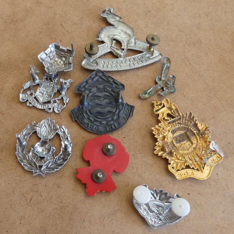 collection of 9 SA Military Badges