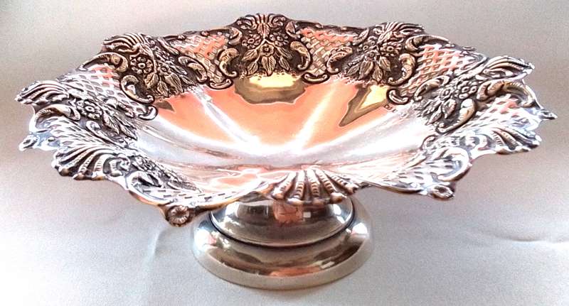 Birmingham 1903  -  Pierced Relief Footed Bowl