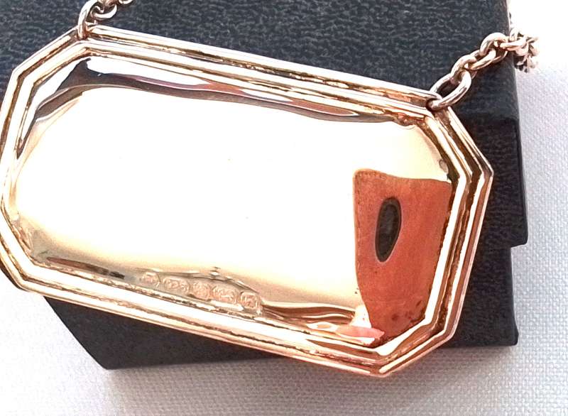Sterling  Silver  Decanter  Label   -   Boxed
