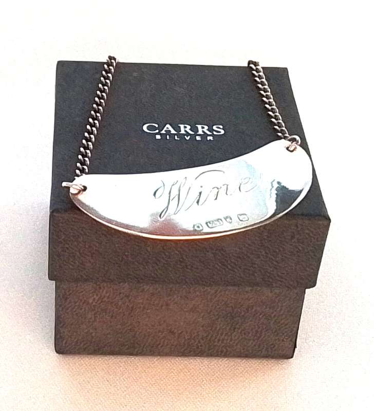 Sterling  Silver  Decanter  Label   -   Boxed