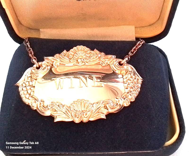 Birmingham  1997  Silver  Decanter  Label   -   Boxed