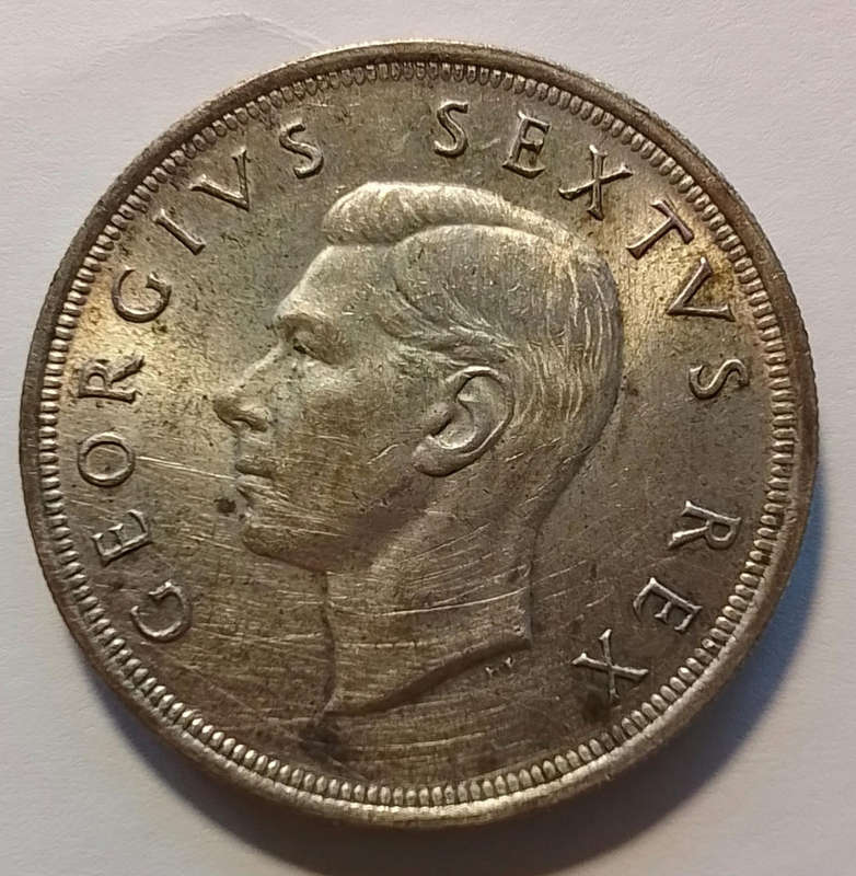 1652 - 1952  Union of SA Crown/ 5 Shilling  [C18]