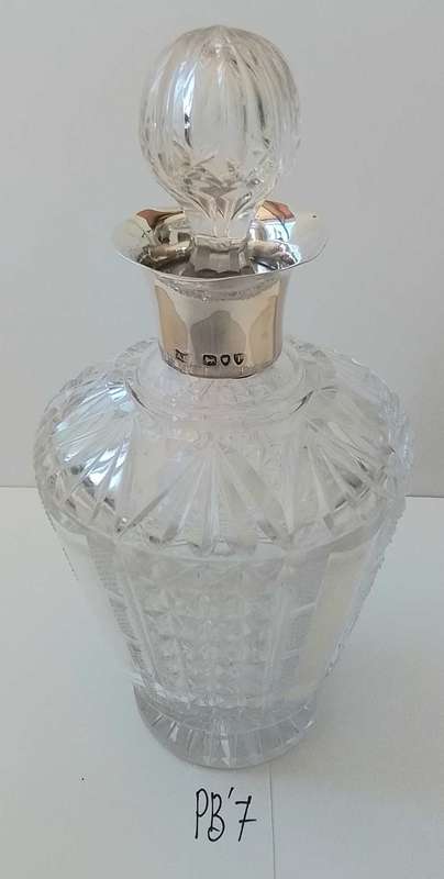 London 1894  -  Silver Collar  Perfume  Bottle