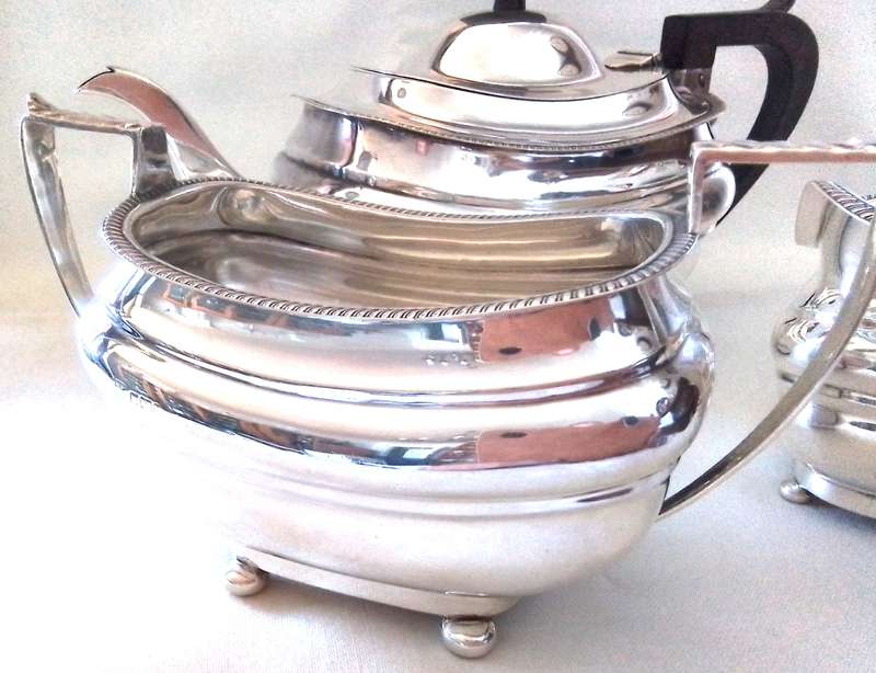 Sheffield 1906  -  3pc  Silver Tea Set.