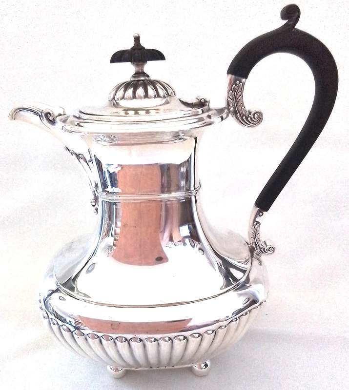 SHEFFIELD   1912  -  Half Fluted  Coffee  Pot