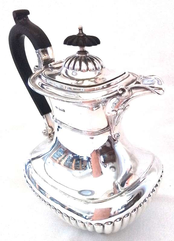SHEFFIELD   1912  -  Half Fluted  Coffee  Pot