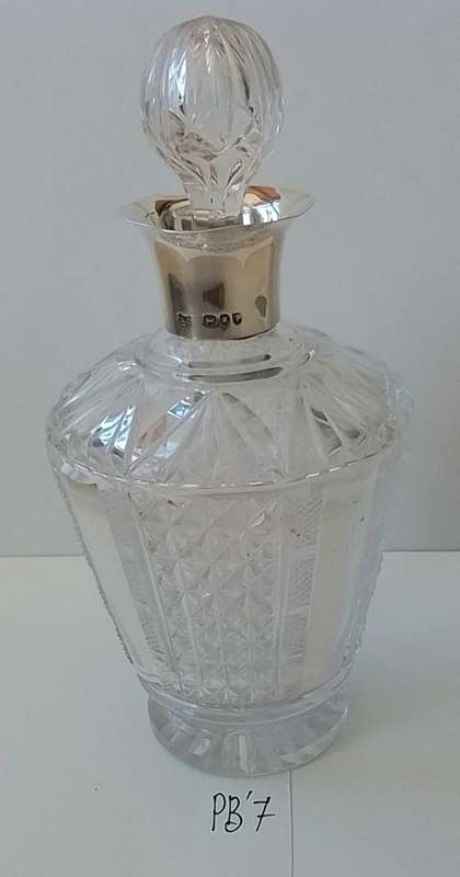 London 1894  -  Silver Collar  Perfume  Bottle