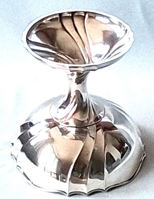 800  Silver  Art Nouveau  Footed  Bowl