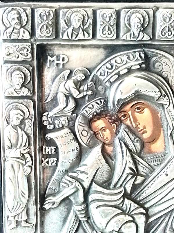 Silver  '950'  Byzantine  Icon