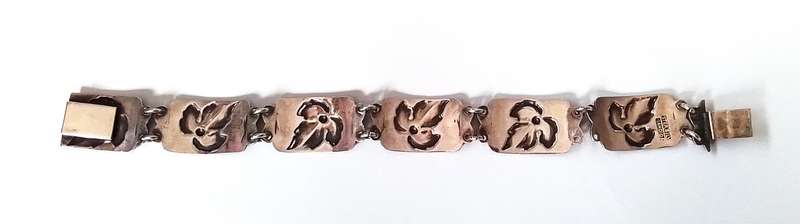 Silver  Candida Floral  Leaf Bracelet