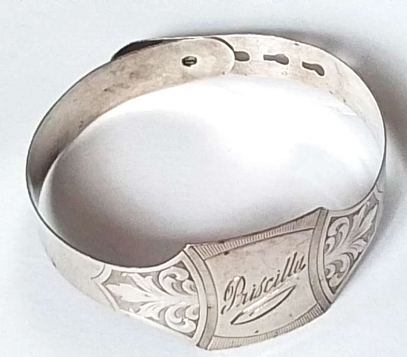 Silver  ID Bangle