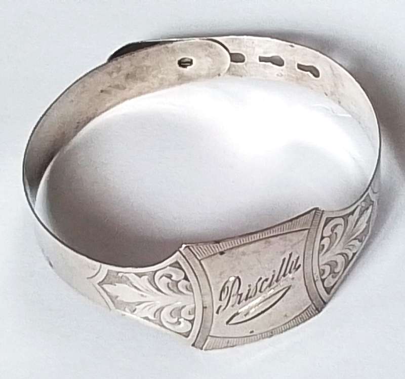 Silver  ID Bangle