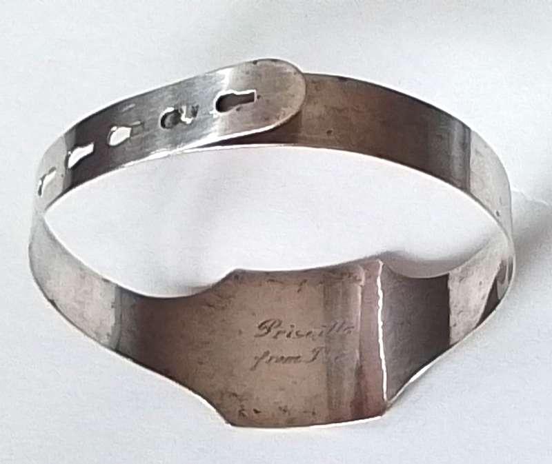 Silver  ID Bangle