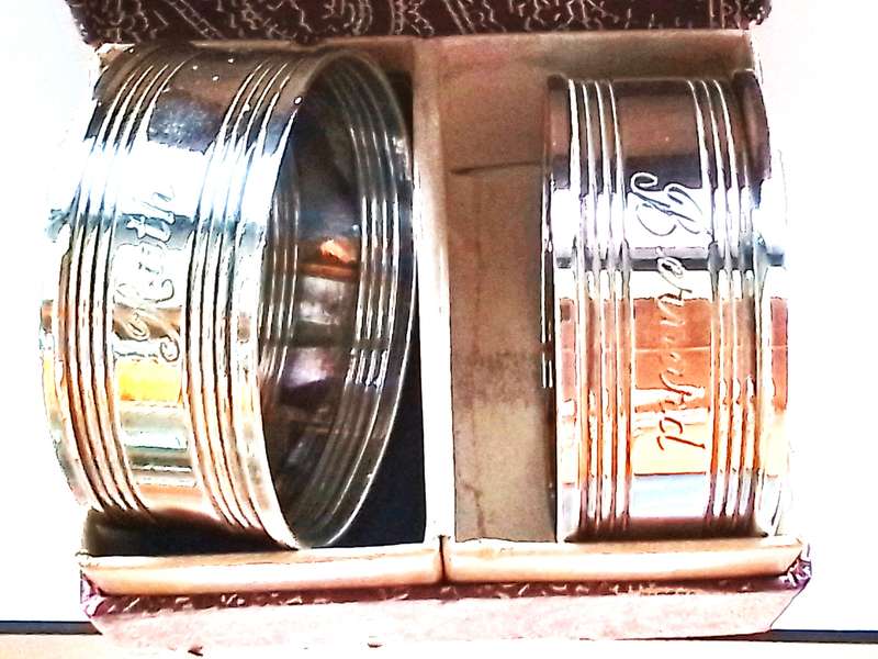 Sterling  Silver   Cased  Napkin  Rings