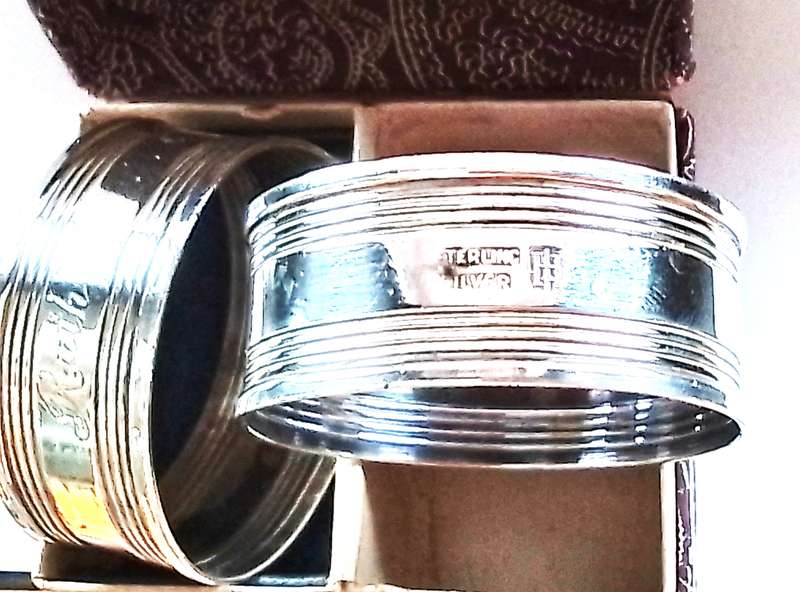 Sterling  Silver   Cased  Napkin  Rings