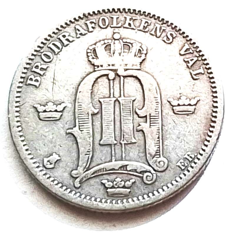 1899  Sweden  50  Ore  Coin
