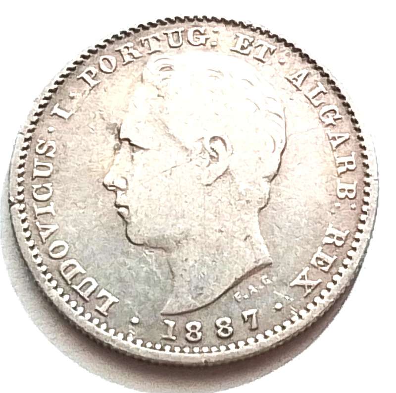 1887   Portugal  200  REIS  COIN
