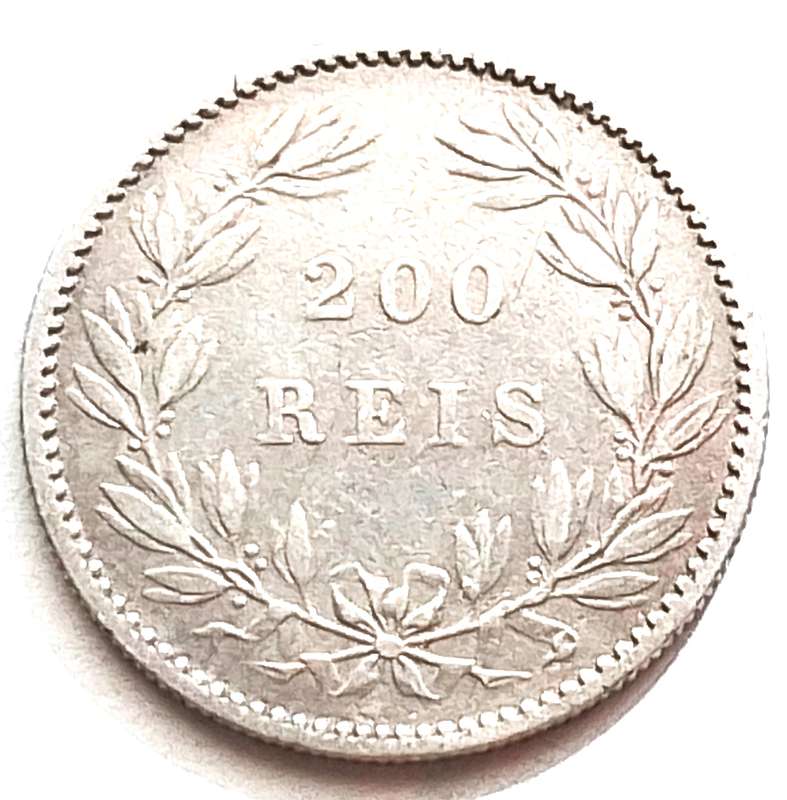 1887   Portugal  200  REIS  COIN