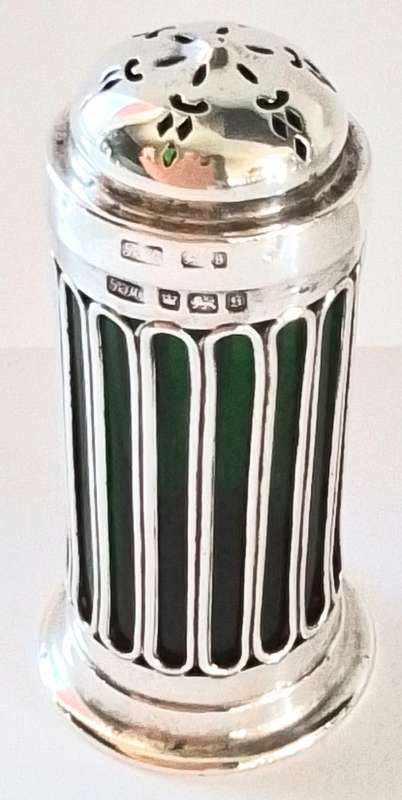 Birmingham  1892  -   Pepper pot with glass liner