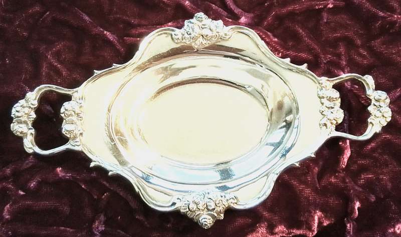 London 1898  Oblong dish with relief and handles