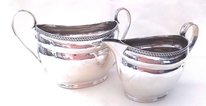 Sheffield  1900   -   Milk Jug  &  Sugar Bowl