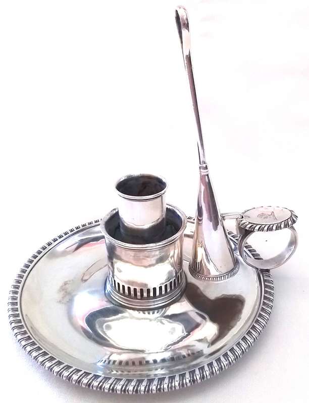 London  1814  Candle  Holder  &  Snuffer
