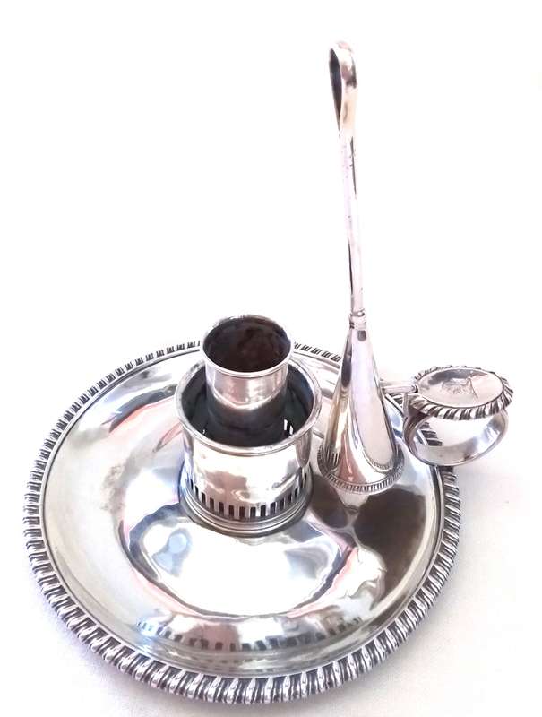 London  1814  Candle  Holder  &  Snuffer