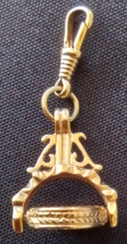 Antique  Gold Plated Fob Seal Pendant