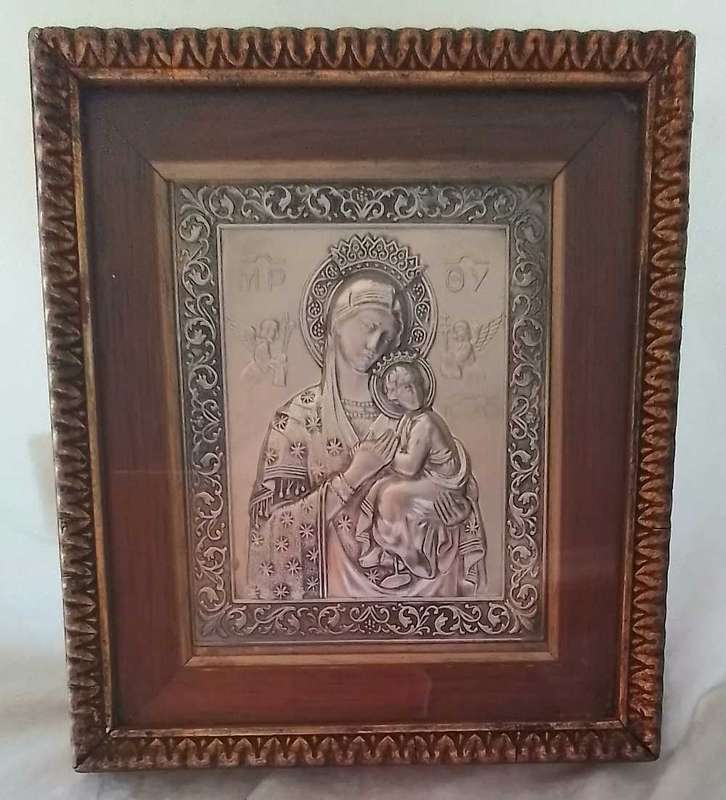 Silver Byzantine Icon  - Framed