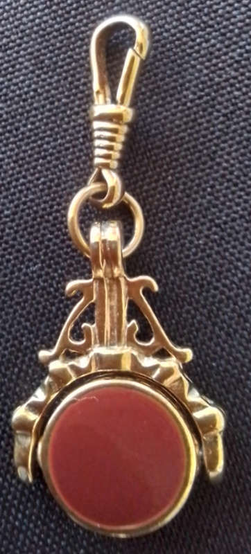 Antique  Gold Plated Fob Seal Pendant