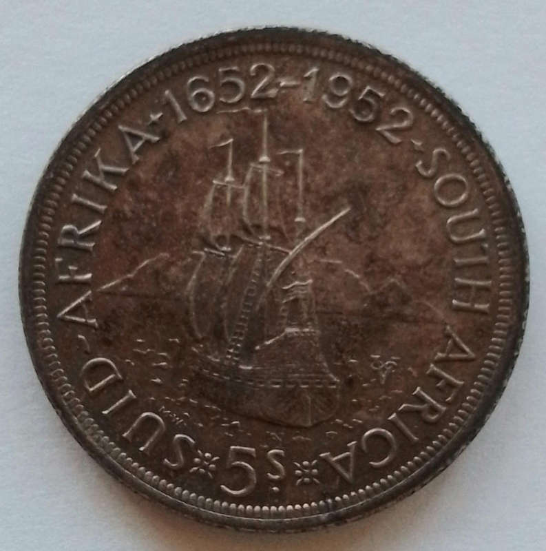 1652 - 1952 Union of SA Crown/ 5 Shilling  [C19]