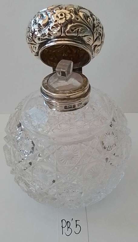 SHEFFIELD 1908  Silver  Top Perfume  Bottle