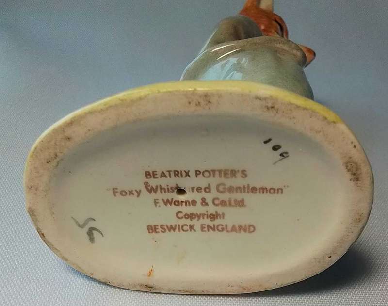 Beswick  Beatrix Potter  -  Foxy  Whiskered  Gentleman