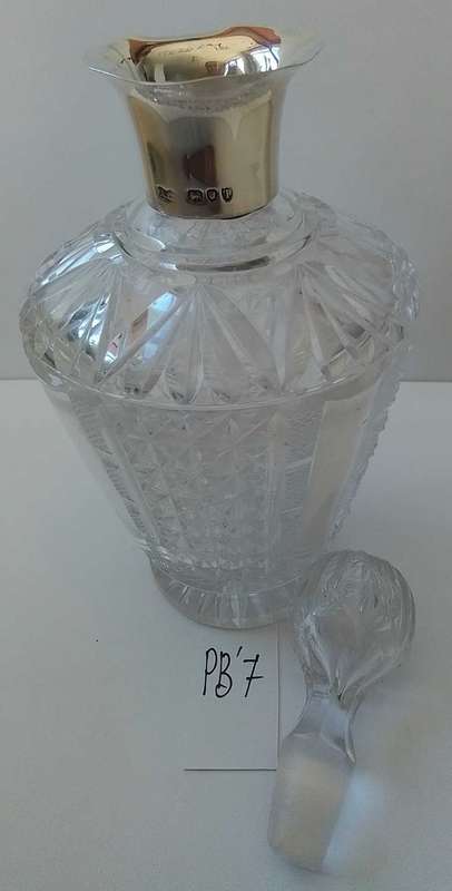London 1894  -  Silver Collar  Perfume  Bottle