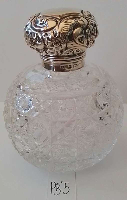 SHEFFIELD 1908  Silver  Top Perfume  Bottle