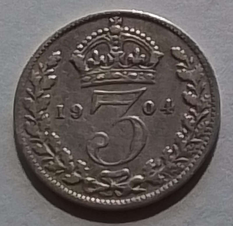 1904 -  British 3  Pence  Coin  [C111]