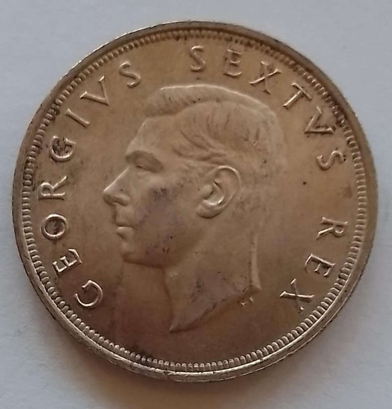 1652  -  1952  Union of SA Crown   /  5 Shilling [ C25]
