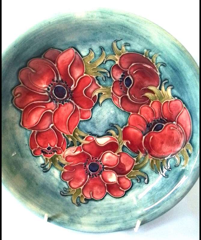 Moorcroft     ``Anemone``     Relief  Plate