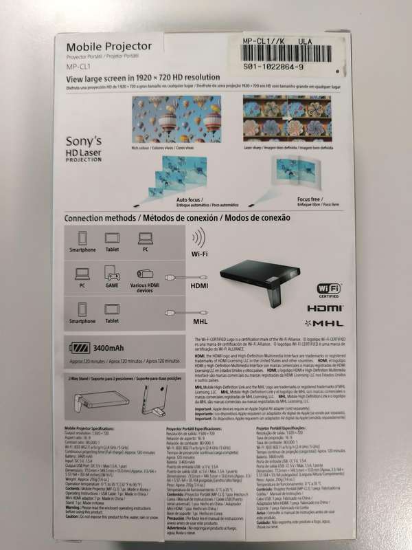 SONY Mobile Projector MP-CL1