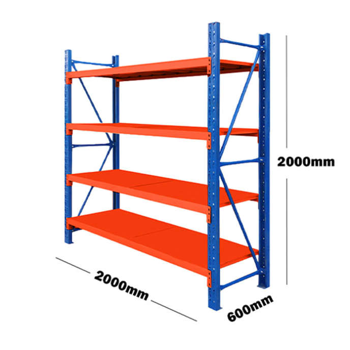 Steel Shelving Rack - DIY, Industrial (4 shelves per unit)