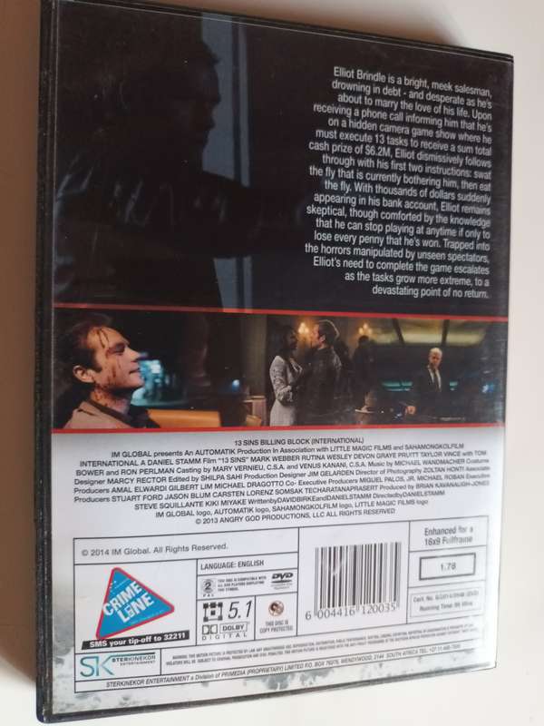 13 Sins DVD Movie