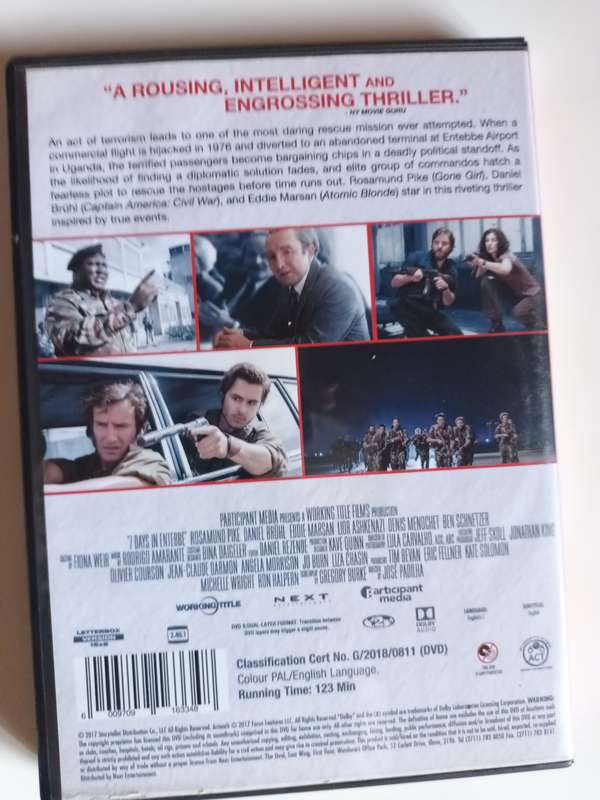 7 Days in Entebbe DVD Movie