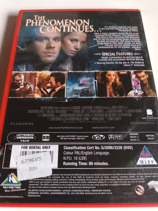 The Butterfly Effect 2 DVD Movie