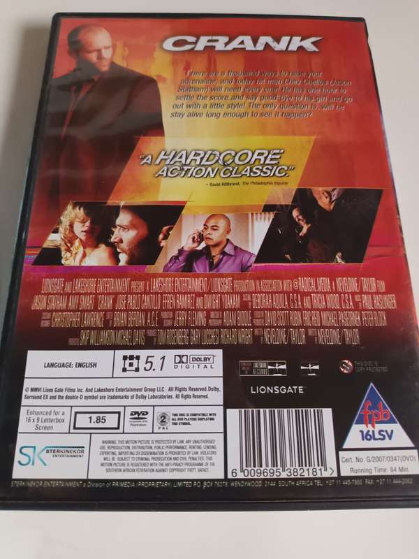 Crank DVD Movie